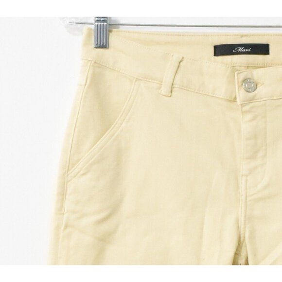 Mavi Norah Women Yellow Straight Leg Zip Mid Rise Light Wash Pockets 30 NWT - Picture 3 of 5